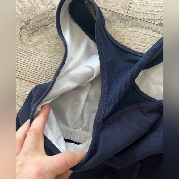 Athletic Works Blue Fitted Cut Out Tank Top - Picture 4 of 4